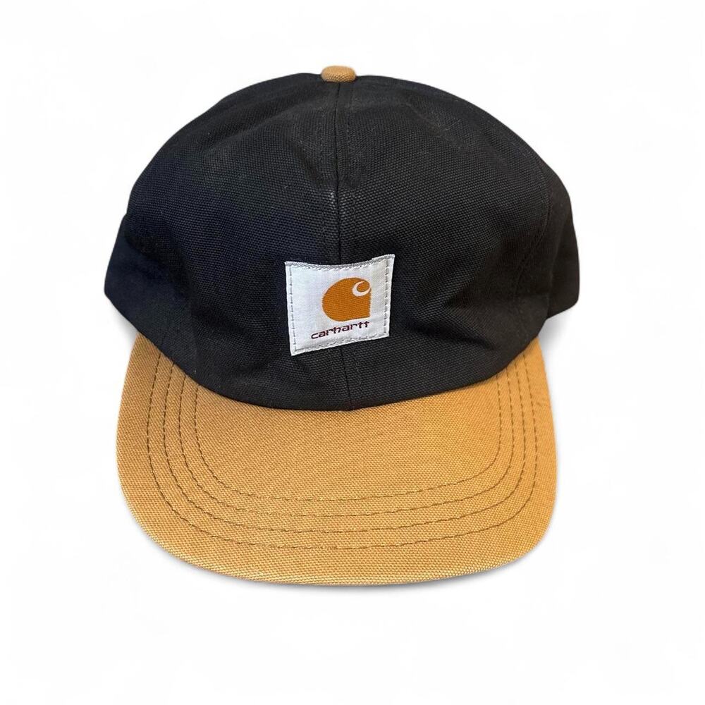 Vintage Carhartt A36BLK Insulated Trapper Hat Large Black Brown Made USA 80s 90s